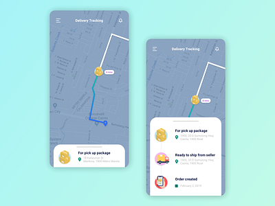 Location Tracker #019 #DailyUI delivery design location location app location pin order package pick up shipping trace tracing track tracker