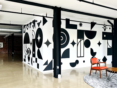 Philly Office Mural branding design graphic design typography ui ux