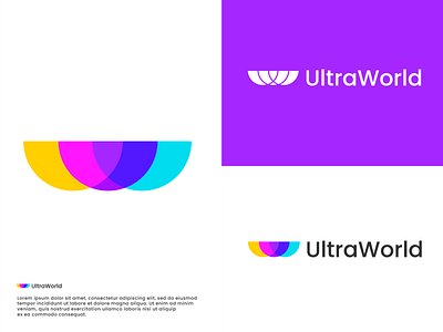 UltraWorld Logo Branding app branding design graphic design icon letter logo logodesign ultra