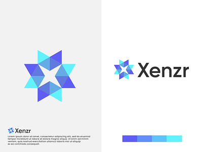 Xenzr Logo Design app branding design graphic design icon letter logo logomark mark spalogo xlettermark