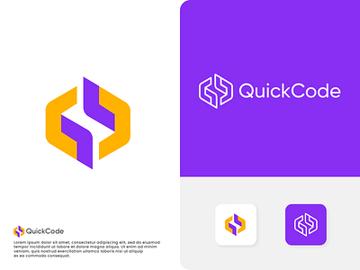 QuickCode Logo Design app branding code codelogo coding design graphic design icon letter logo logocode mark qcletter qcmark qletter qmark quick