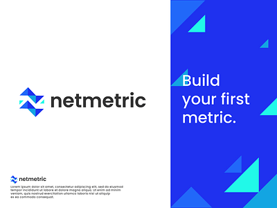 Netmetric Logo Design app branding design graphic design icon letter logo metric metriclogo netmetric network nletter nlogo nmark vector