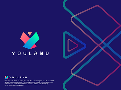Youland Logo Design app branding design designlogo graphic design icon letter logo medialogo vector ylogo ymedia