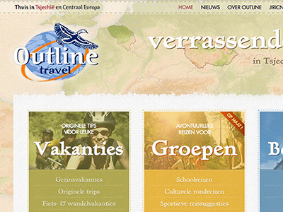 Outline Travel adventure czech republic travel vacation webdesign