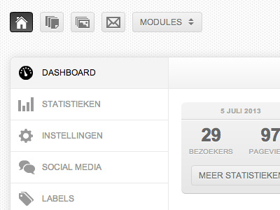 Studio Siebe CMS cms dashboard interface screenshot