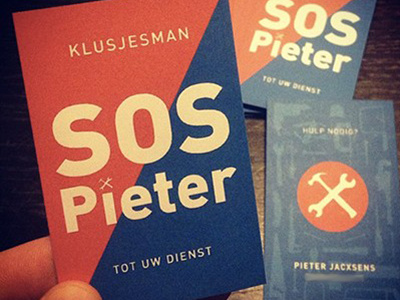 SOS Pieter card handyman logo pieter sos tools