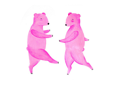 Dancing Bears animal bear dance fun illustration