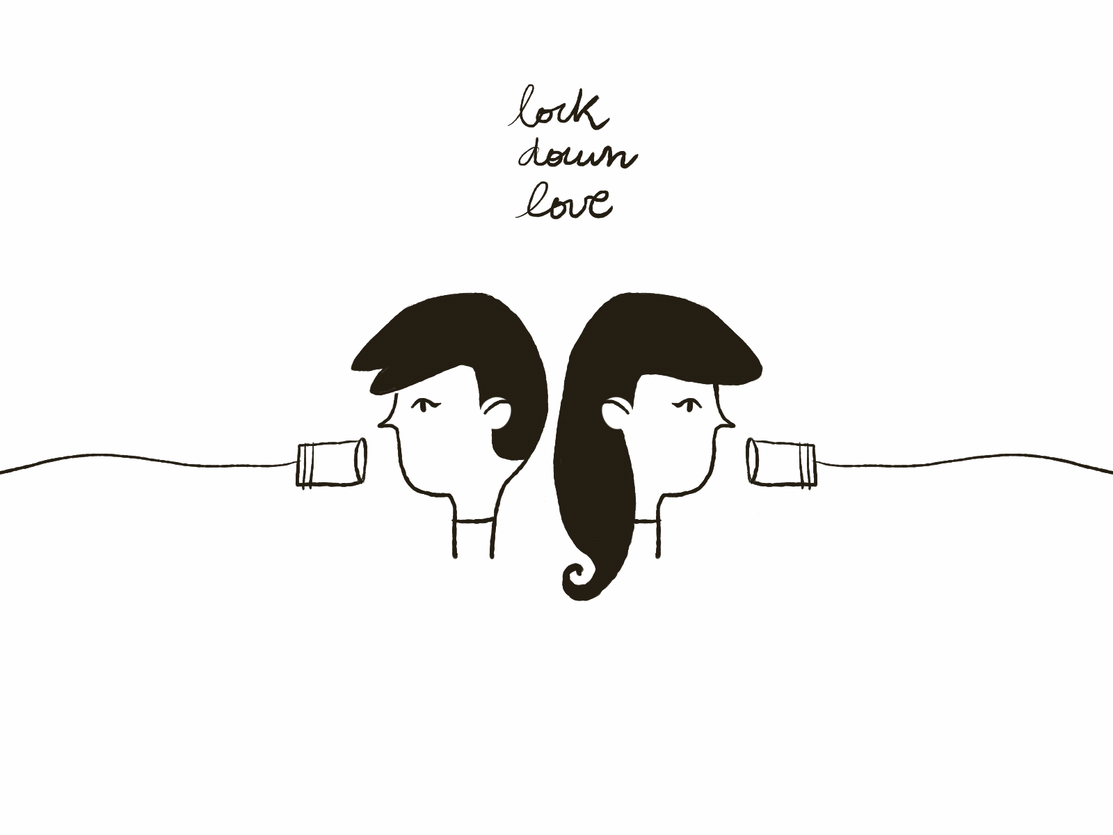 Lockdown love animated animation characterdesign contemporaryart illustration ink ink art procreate