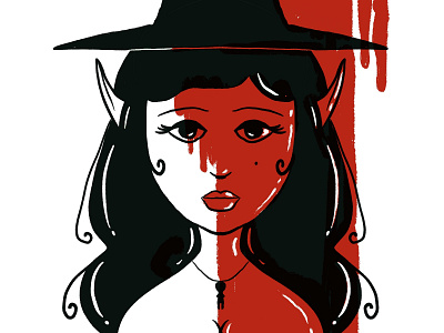 Ink - Witch characterdesign illustration ink art procreate