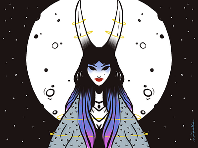 Lilith blue characterdesign dark graphic novel illustration ink ink art procreate