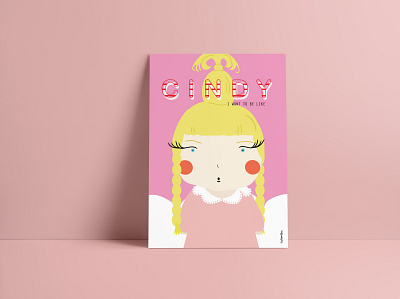 Little Cindy characterdesign contemporaryart design funny illustration pink vector xmas