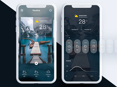 天气UI ui ux 设计