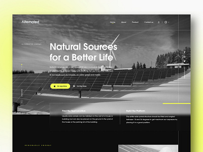 Alternated - Natural Sources Landing Page alternative source graphic design landing page natural sources ui uiux user interface web design website