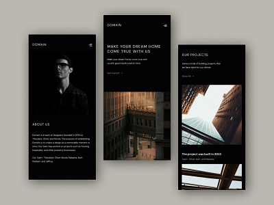 Domain - Architecture Apps apps architect architecture black building graphic design simple ui uiux user interface