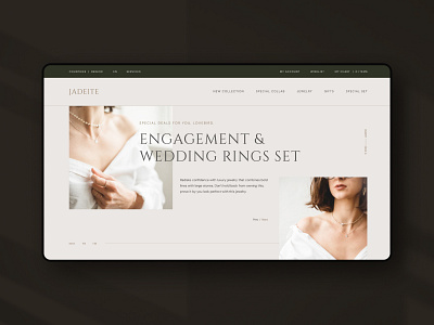 Jadeite - Jewelry Store Landing Page design homepage jewelry landing page ui uiux user interface web design website