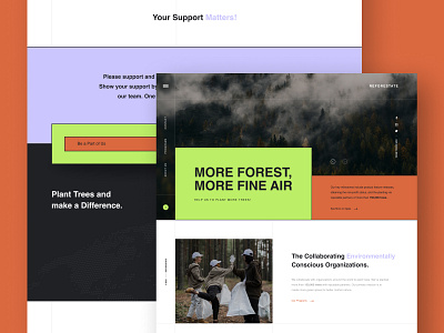 Reforestate - Climate Tech Start Up design forest graphic design green space homepage landing page natural nature trees ui uiux user interface web website