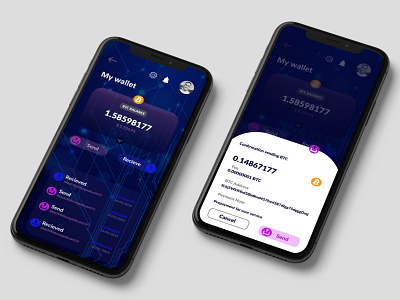 cryptocurrency wallet app branding design typography ui ux