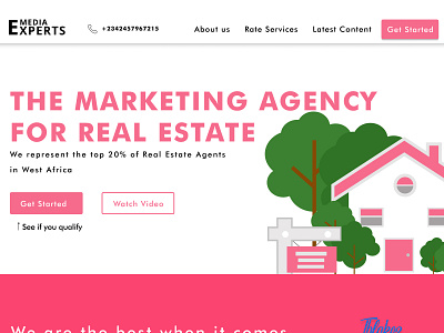 marketing agency branding clean design flat illustration type typography ui ux web website