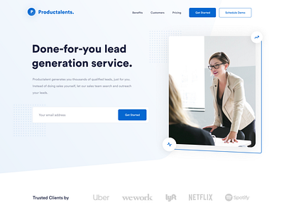 Productalent branding clean design identity minimal typography ui ux web website