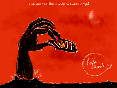 My Spooky Debut! animated animation black debut frame by frame gif halloween hand illustration invite loop procreate red spooky white