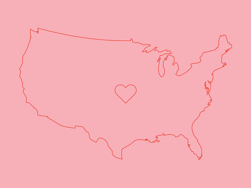Middle America america gif heart illustration