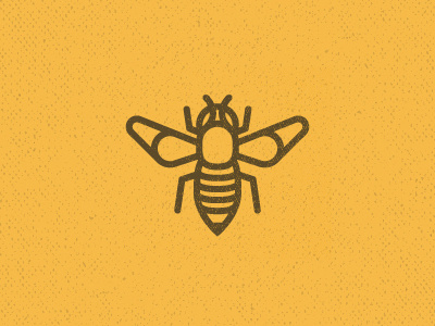 Bee bee honey icon illustration mark texture