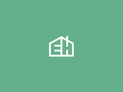 EH home icon logo mark monogram