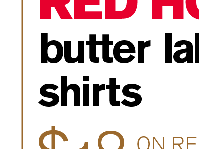 Table Tent akzidenz black brown butter grotesk oldstyle red sans shirt typecon white