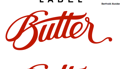 Revised and melting bezier butter curve illustrator line logo logomark point postscript trademark vector wordmark