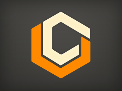 Cube Mark cube logo mark orange