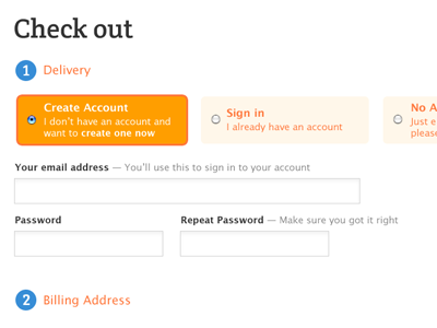 Create account or sign in