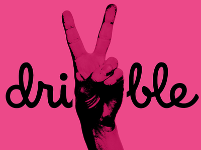 Hello Dribbble! debut hello peace pink