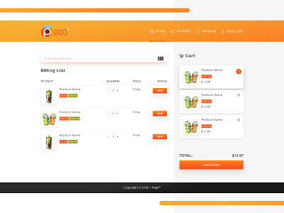 Billing Page With Cart