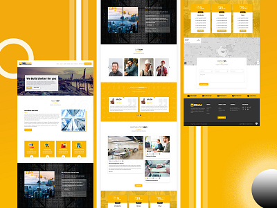 Construction One Pager css3 dribbble graphic design html css html5 landing page design photoshop psd to html webdesign