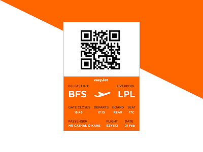 Daily UI #15 - Boarding Pass boarding cathal daily design flight pass ui