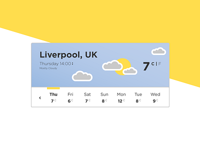 Daily UI #17 - Weather cathal cloudy daily design liverpool ui weather
