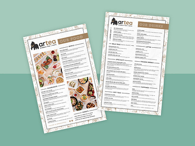 Artea Menu