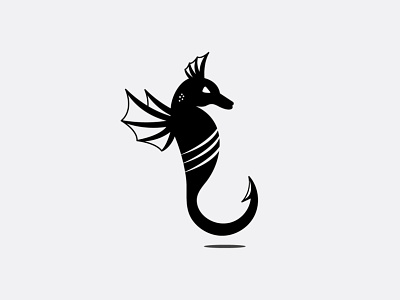 seahorse hook logo art design flat graphic design hook icon illustration illustrator logo minimal sea seahorse vector
