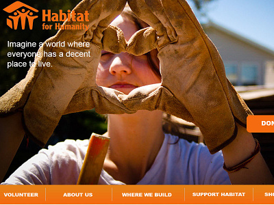 Charity Website Redesign charity habitat for humanity redesign