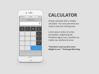 Daily Ui: Day 4 - Calculator 004 app calculator dailyui iphone6