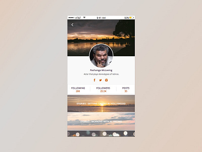 Daily Ui: Day 6 - User Profile 006 app dailyui moblie profile user profile