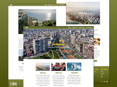 Lima, Peru - Travel/Tourism Website central america latin america lima mockup peru tourism travel website