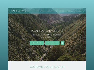 National Parks Web App national parks nature ui webapp