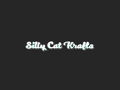 Silly Cat Krafts Logotype crafts logo logotype script typography