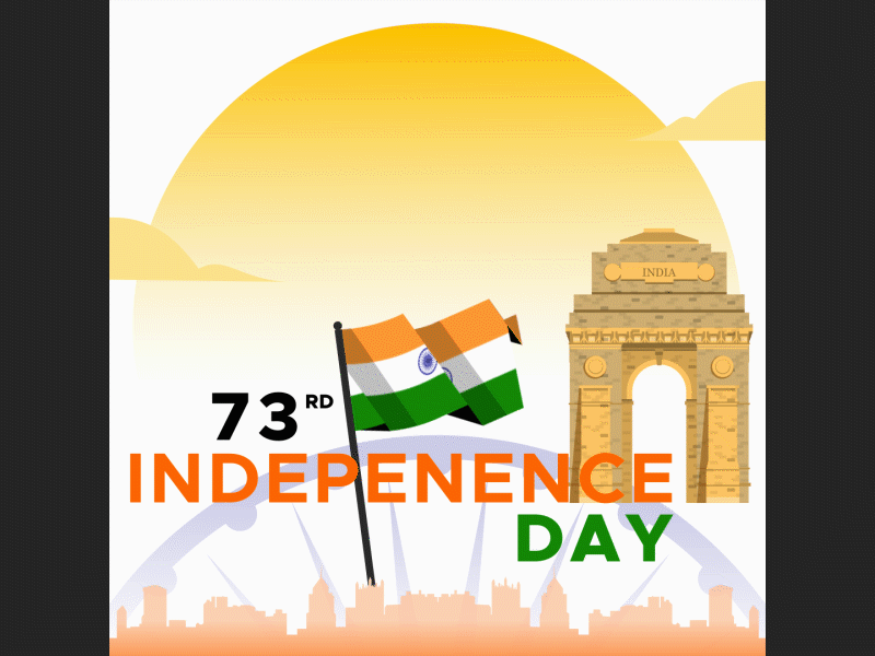 Happy Independence Day!! 15th august 2d animation aftereffects animation flag illustration independenceday india jet