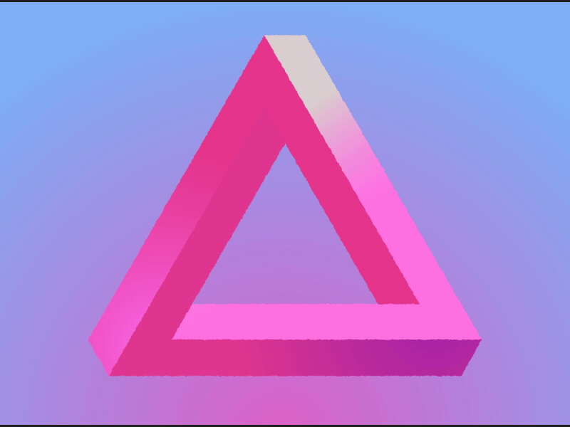 Penrose Triangle 2d 3d aftereffects animation cool cube design gradient illustration illustrator logo morphing penrose shapes square triangle