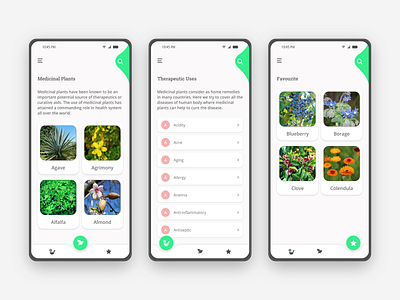 Medicinal plants and their therapeutic uses app design illustration mobile app mobile app design mobile design mobile ui ui ui ux ui design uidesign
