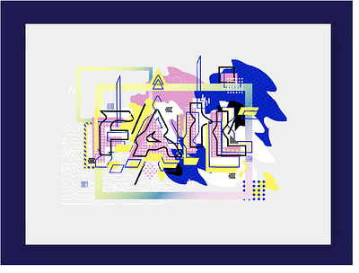 Fail Lettering distort fail glitch gradient lettering