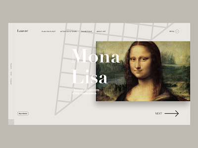 The Louvre louvre mona lisa ui ui design webdesign