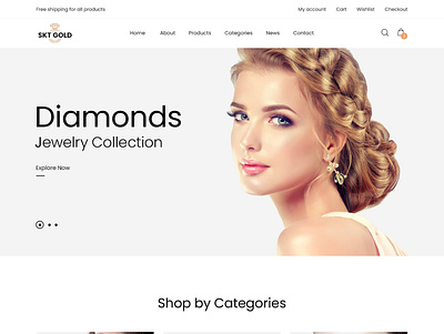 SKT Gold- Jewelry Store WooCommerce Theme design theme design website builder wordpress design wordpress development wordpress template wordpress theme